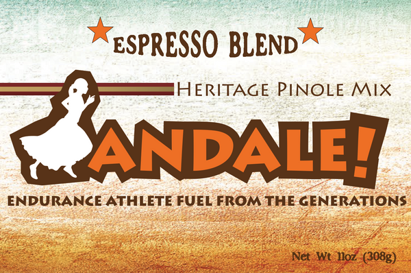 Sierra Tarahumara style Pinole with Chia and Espresso Blends. Raramuri lands ancient Fuel